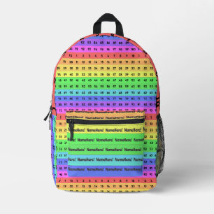 Persoonlijke naam Regenboog 100 Nummers Grafiek Sc Bedrukte Rugzak