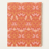 Persoonlijke naam Retro oranje botanisch Planner (Achterkant)