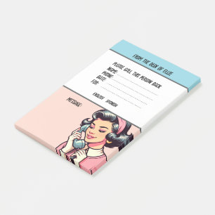 Persoonlijke naam retro telefoonbericht kantoor post-it® notes