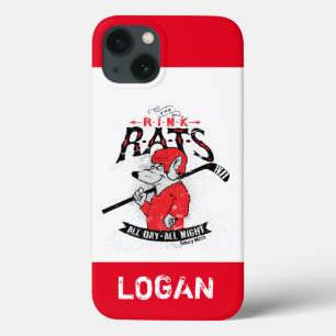 Persoonlijke naam Rink Rats Hockey Phone Case