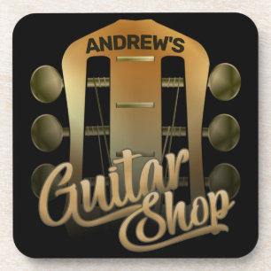 Persoonlijke naam Rock Music Guitar Shop Musician Bier Onderzetter