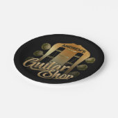 Persoonlijke naam Rock Music Guitar Shop Musician Papieren Bordje (Gekanteld)