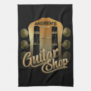 Persoonlijke NAAM Rockmuziek Gitaarwinkel Muzikant Theedoek