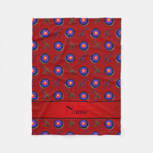 Persoonlijke naam rode archery fleece deken