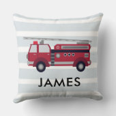 Persoonlijke naam Rode-brandweerkussen Kussen (Achterkant)