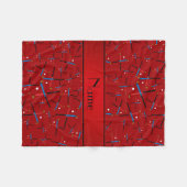 Persoonlijke naam rode hockey fleece deken (Voorkant (Horizontaal))