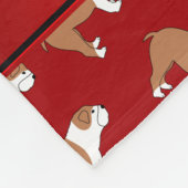 Persoonlijke naam rode hond fleece deken (Hoek)