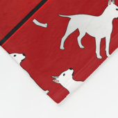 Persoonlijke naam rode stier doodshonden fleece deken (Hoek)