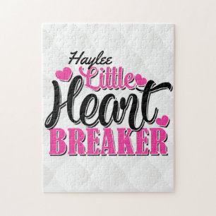 Persoonlijke NAAM Roze Little Heart Breaker Legpuzzel