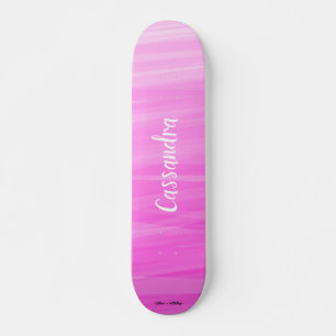Persoonlijke naam roze ombre Unique Girly Skateboard