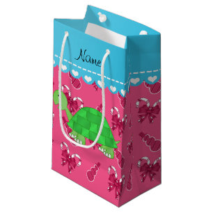Persoonlijke naam roze snowmansnoepsnoep klein cadeauzakje