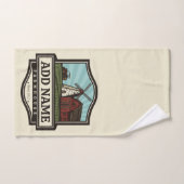 Persoonlijke naam Rustic Farmhouse Old Windmill Bad Handdoek (Handdoek)