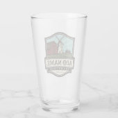 Persoonlijke naam Rustic Farmhouse Old Windmill Glas (Achterkant)