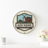 Persoonlijke naam Rustic Farmhouse Old Windmill Grote Klok (Huis)