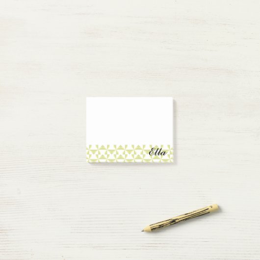 Persoonlijke naam Sage Pinwheels Post-it® Notes (Op bureau)