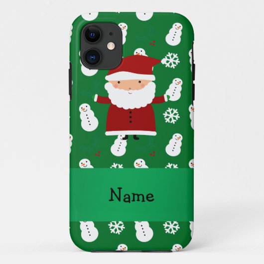 Persoonlijke naam santa green snewman Case-Mate iPhone case (Achterkant)