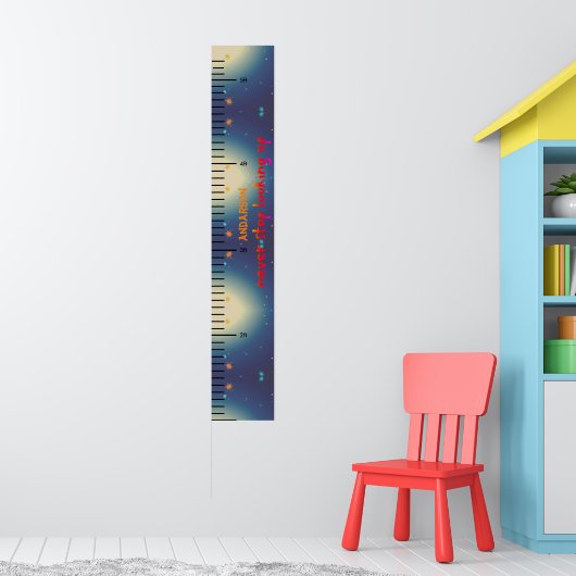 Persoonlijke naam Schattige babyjongen Groeimeter Poster (Kinderkamer 1)