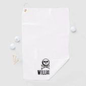 Persoonlijke naam Schedel Golfbal En Kruisbeendere Golfhanddoek (Insitu)