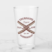 Persoonlijke NAAM Scheermes Kapperszaak Glas (Voorkant)