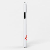 Persoonlijke naam, Script-Rode lippen, Wit/Zwart Case-Mate iPhone Case (Achterkant/rechts)