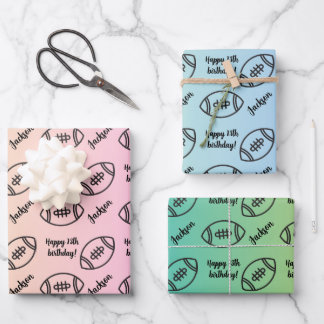 Persoonlijke naam Sentiment Sport Thema Football Inpakpapier Vel