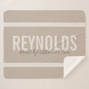Persoonlijke naam Sherpa Throw Blanket