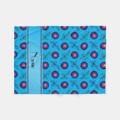 Persoonlijke naam sky blue archery fleece deken (Voorkant (Horizontaal))