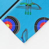Persoonlijke naam sky blue archery fleece deken (Hoek)