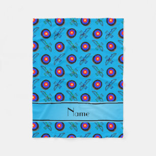 Persoonlijke naam sky blue archery fleece deken