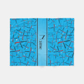 Persoonlijke naam sky blue field hockey fleece deken (Voorkant (Horizontaal))