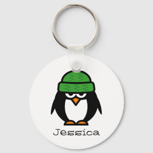 Persoonlijke naam sleutelhanger voor pinguïn liefh