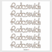 Persoonlijke naam sticker (Vel)