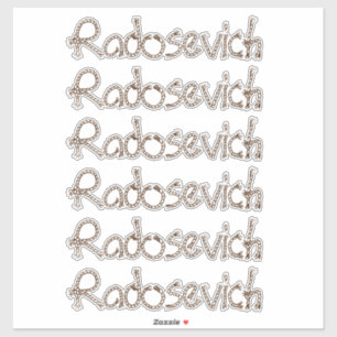 Persoonlijke naam sticker