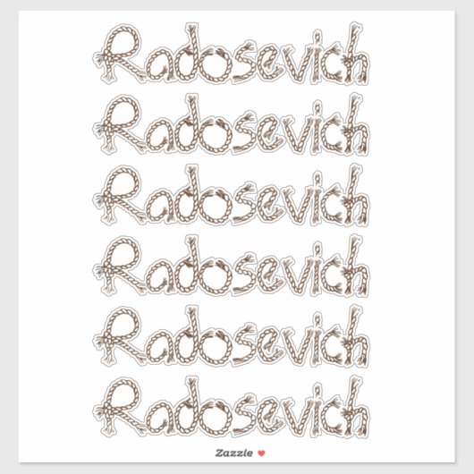 Persoonlijke naam sticker (Vel)