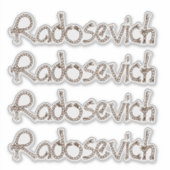 Persoonlijke naam sticker (Voorkant)