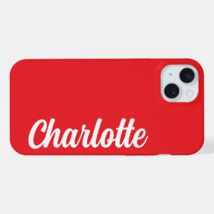 Persoonlijke naam stijlvol modern minimaal monogra iPhone 15 plus case
