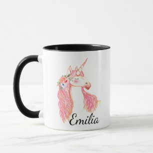 Persoonlijke naam unicorn mok