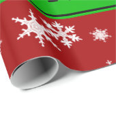 Persoonlijke naam unicorn red snowflakes cadeaupapier (Rol Hoek)