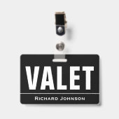 Persoonlijke naam valet badge (Voorzijde met clip)