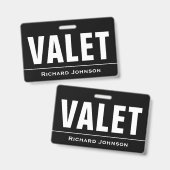 Persoonlijke naam valet badge (Voor- en achterkant)