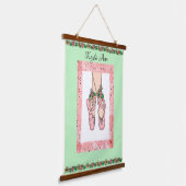 Persoonlijke naam van Ballerina Girl Hangend Wandkleed (Gebogen)