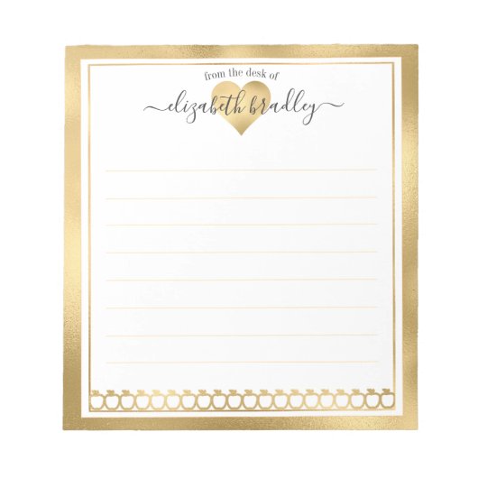 Persoonlijke naam | Van de bureau van de blocnote (Voorkant)