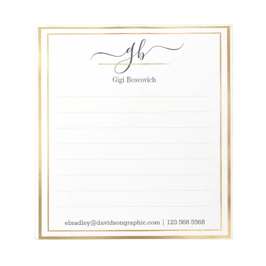 Persoonlijke naam | Van de bureau van de blocnote (Voorkant)