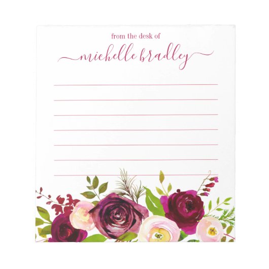 Persoonlijke naam | Van de bureau van de blocnote (Voorkant)