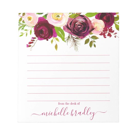 Persoonlijke naam | Van de bureau van de blocnote (Voorkant)