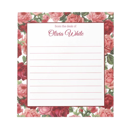 Persoonlijke naam | Van de bureau van de blocnote (Voorkant)