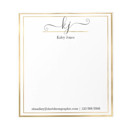 Persoonlijke naam | Van de bureau van de blocnote (Voorkant)