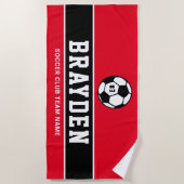 Persoonlijke naam van de speler van de Rode Voetba Strandlaken (Voorkant)