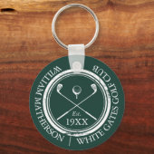 Persoonlijke naam van Emerald Green Golf Club Sleutelhanger (Achterkant)