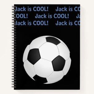 Persoonlijke naam van het kind "is Cool" Voetbal I Notitieboek